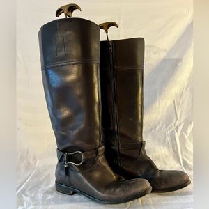 Tall Grey all Weather Leather Sperry Boots with Shackle detail, SZ 7.5